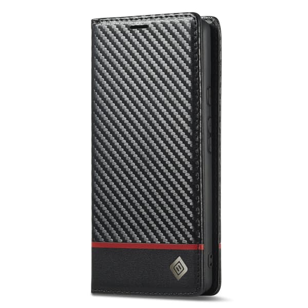 SKALO Google Pixel 8 LC.IMEEKE Carbon Fiber Lompakkokotelo PU-nahkaa - Musta
