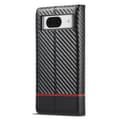Pikkukuva 11 / 11: SKALO Google Pixel 8 LC.IMEEKE Carbon Fiber Lompakkokotelo PU-nahkaa - Musta