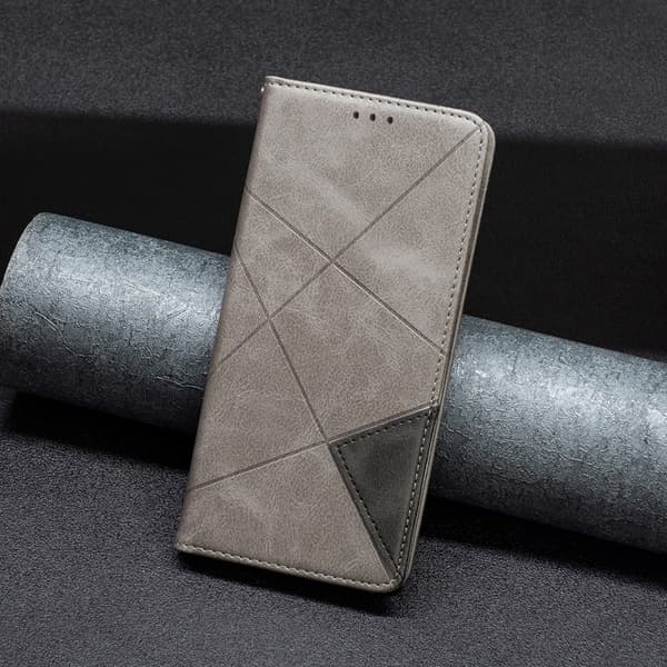 Google Pixel 8 BINFEN COLOR Embossed Plånboksfodral - Grå