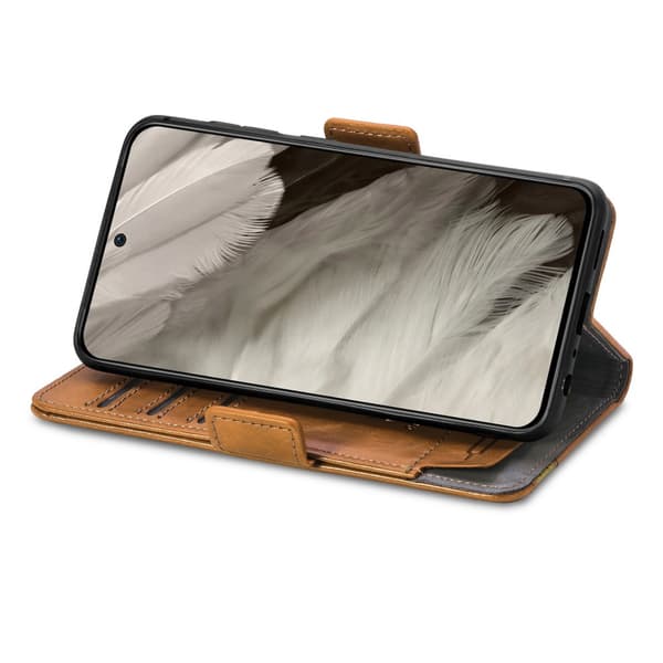 SKALO Google Pixel 8 002 Series CASENEO Premium PU-læderpung - Lys brun