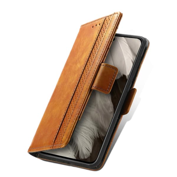 SKALO Google Pixel 8 002 Series CASENEO Premium PU-læderpung - Lys brun