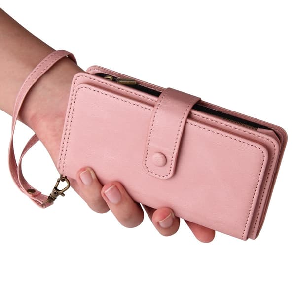 SKALO Google Pixel 8 Big Wallet 17-FACK Plånboksfodral - Rosa