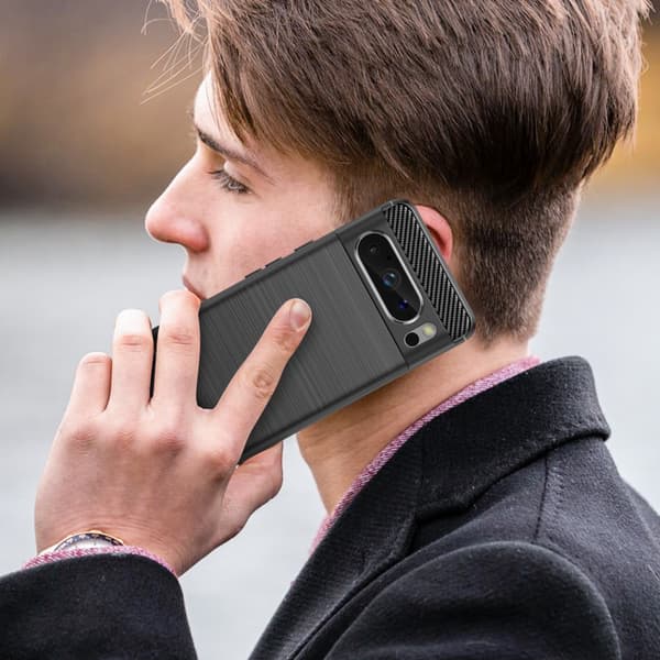 SKALO Google Pixel 8 Pro Armor Carbon Iskunkestävä TPU suojakuori