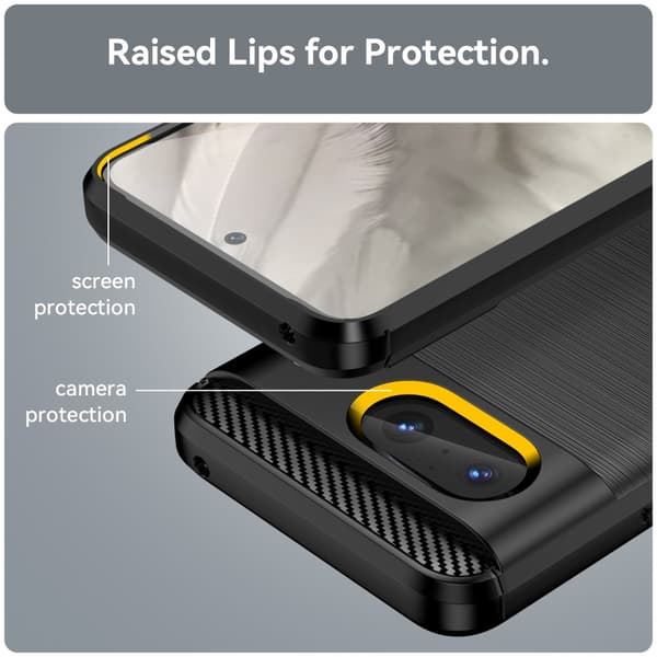 SKALO Google Pixel 8 Armor Carbon Stöttåligt TPU-skal