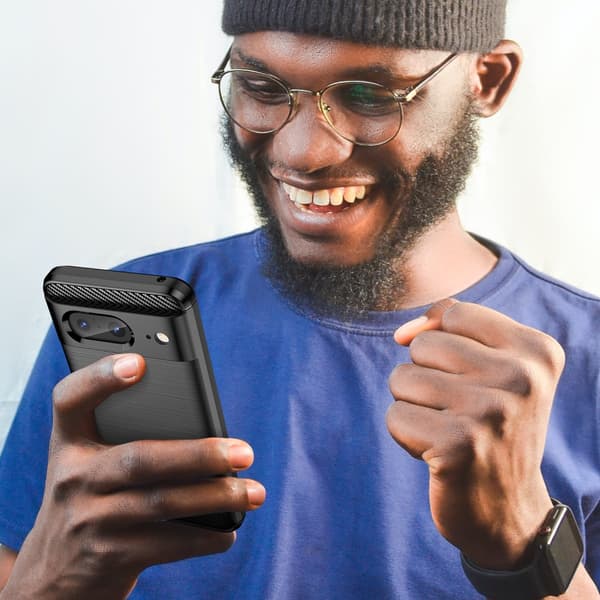 SKALO Google Pixel 8 Armor Carbon Stöttåligt TPU-skal