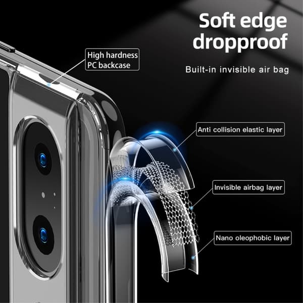 SKALO Google Pixel 8 TPU Clear Hybridi Suojakuori - Musta