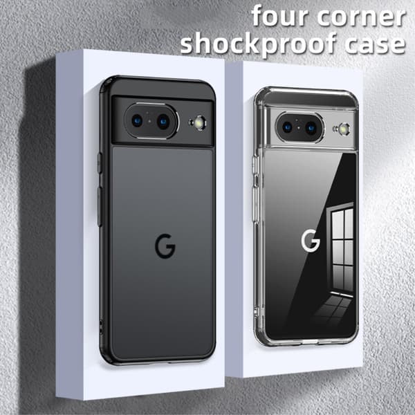 SKALO Google Pixel 8 TPU Clear Hybrid Cover - Gennemsigtig