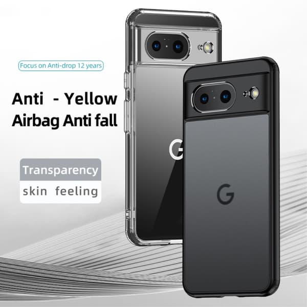 SKALO Google Pixel 8 TPU Clear Hybrid Cover - Gennemsigtig