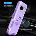 Pikkukuva 5 / 8: SKALO Google Pixel 8 Armor Hybridi metallirengas kuori - Violetti