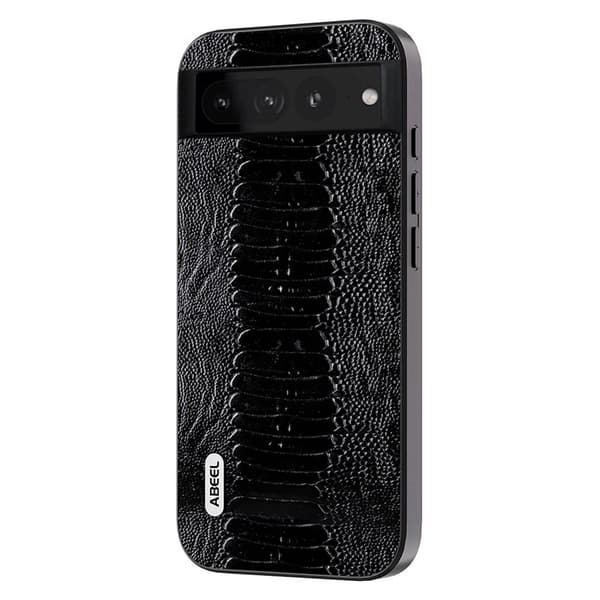 SKALO Google Pixel 8 ABEEL Nahka Suojakuori - Musta