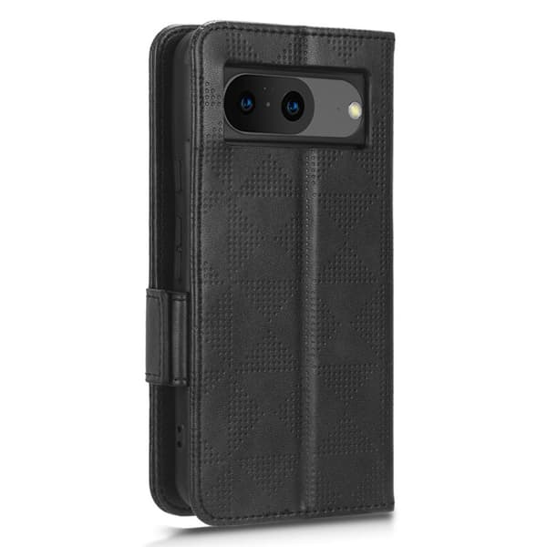 SKALO Google Pixel 8 Embossed Triangle Plånboksfodral - Svart