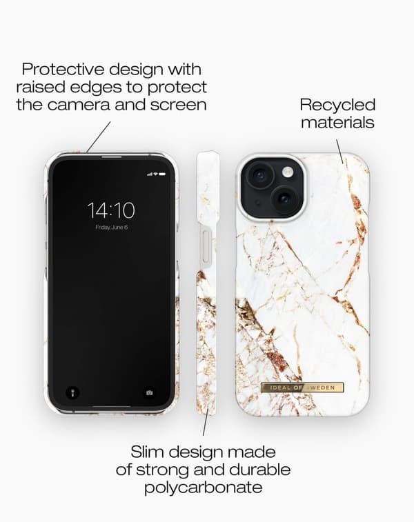 Printed Case iPhone 15 Carrara Gold