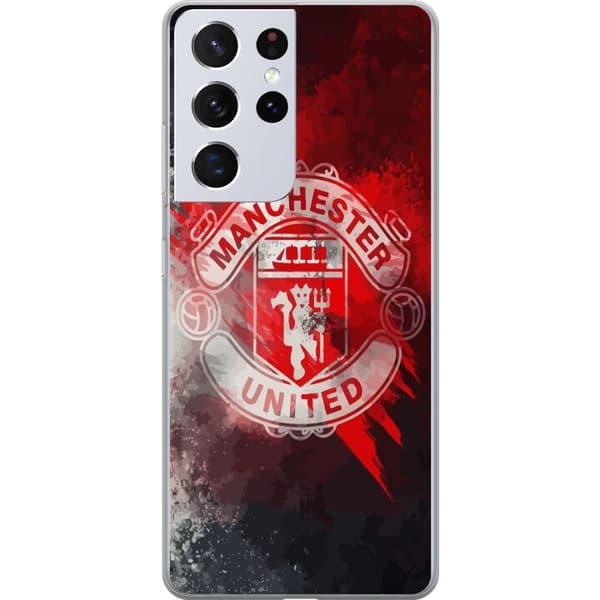 Samsung Galaxy S21 Ultra 5G Genomskinligt Skal Manchester United