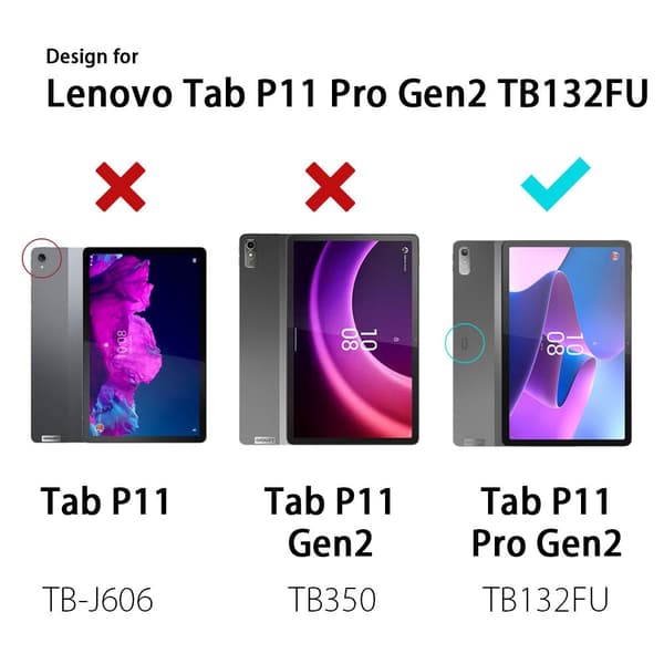 Armor-X Lenovo Tab P11 Pro (2nd gen) TB132 TB138 Cover Rainproof Rugged Case Hand Strap Kickstand