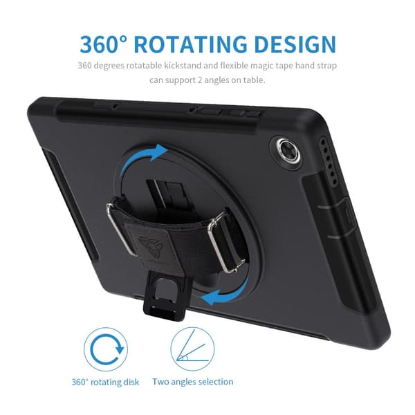 Armor-X Lenovo Tab M10 Plus TB-X606F Skal Rainproof Rugged Case Hand Strap Kickstand