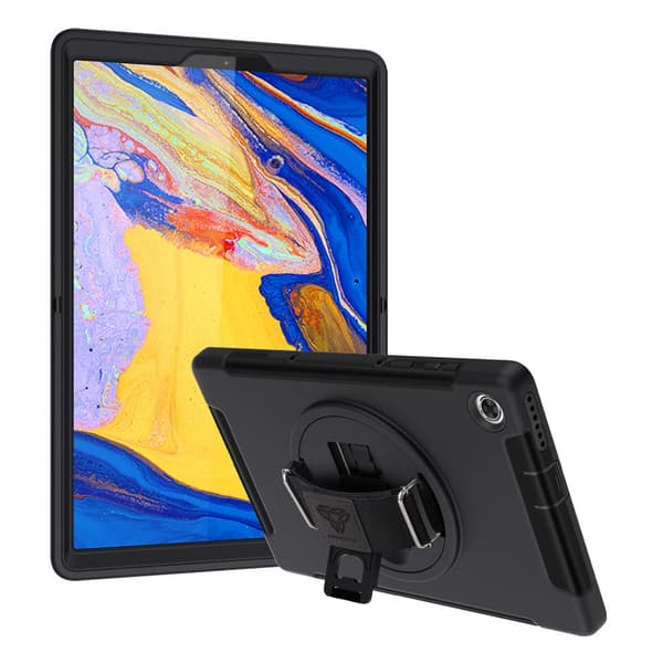 Armor-X Lenovo Tab M10 Plus TB-X606F Kuori Rainproof Rugged Case Hand Strap Kickstand