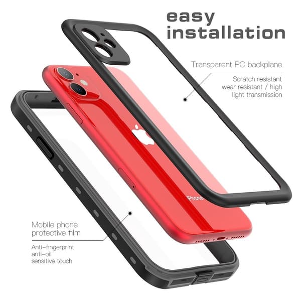 REDPEPPER iPhone 11 Skal 360 Vattentätt IP68 Svart
