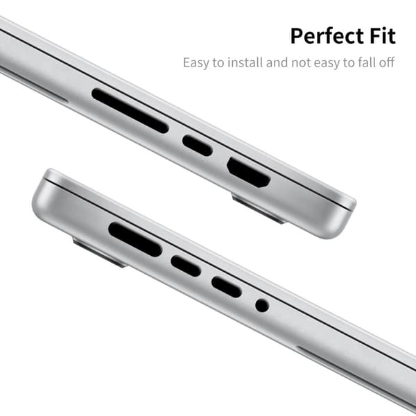HAT PRINCE Dammplugg Silikon Set MacBook Air 13"/Pro 14"/Pro 16" Svart