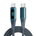Miniatyrbild 1 av 6: ESSAGER 2m 100W USB-C - USB-C LED Snabbladdning Bl