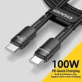 Miniatyrbild 2 av 6: ESSAGER 2m 100W 5A PD USB-C - USB-C Laddningskabel Svart