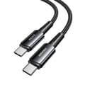 Miniatyrbild 1 av 6: ESSAGER 1m 240W PD USB-C - USB-C Nylonkabel Svart