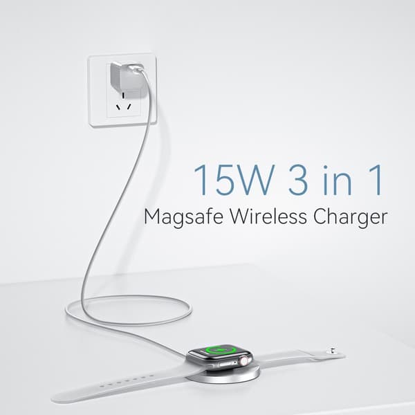 ESSAGER 15W MagSafe Trådlös Laddare Vit
