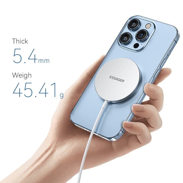 ESSAGER 15W MagSafe Trådlös Laddare Vit