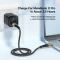 Miniatyrbild 3 av 6: ESSAGER 1m 100W PD USB-C - USB-C Kabel Blå