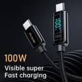 Miniatyrbild 5 av 6: Mcdodo 100W 1.2m USB-C - USB-C Snabbladdningskabel Svart