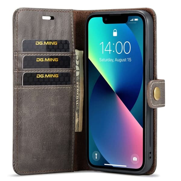 DG.MING iPhone 14 Plus 2in1 Magnet Fodral / Skal Grå