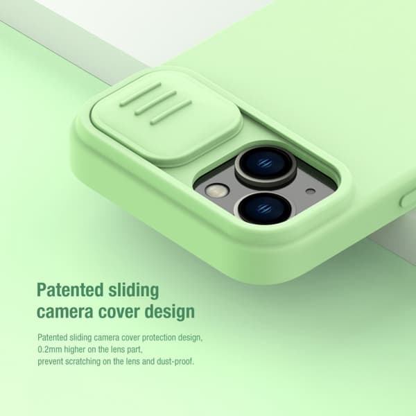 NILLKIN iPhone 14 Plus Skal CamShield Silky Liquid Grön