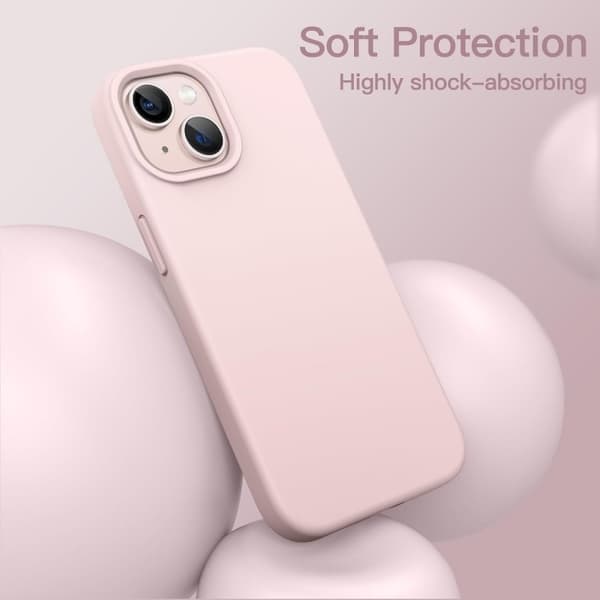 Gummibelagt Stöttåligt Skal iPhone 14 - Rosa