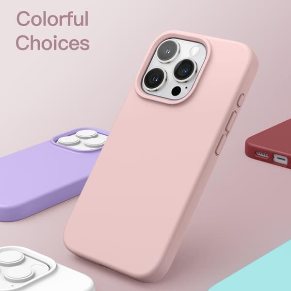 Gummibelagt stødsikker etui iPhone 14 Pro - Pink