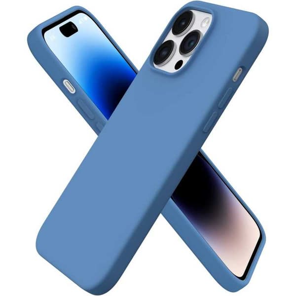 Gummibelagt Stöttåligt Skal iPhone 15 Pro Max - Blå