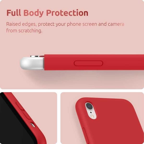 Kuminen iskunkestävä kotelo iPhone XR - PUNAINEN