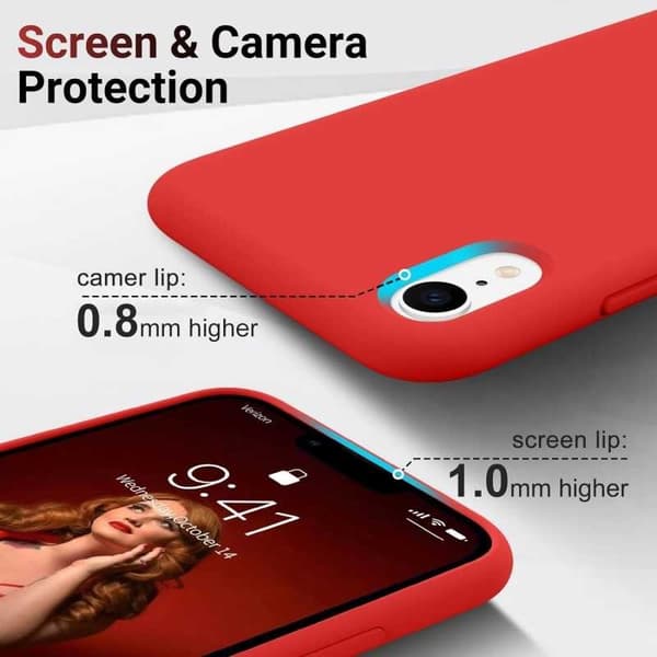 Kuminen iskunkestävä kotelo iPhone XR - PUNAINEN