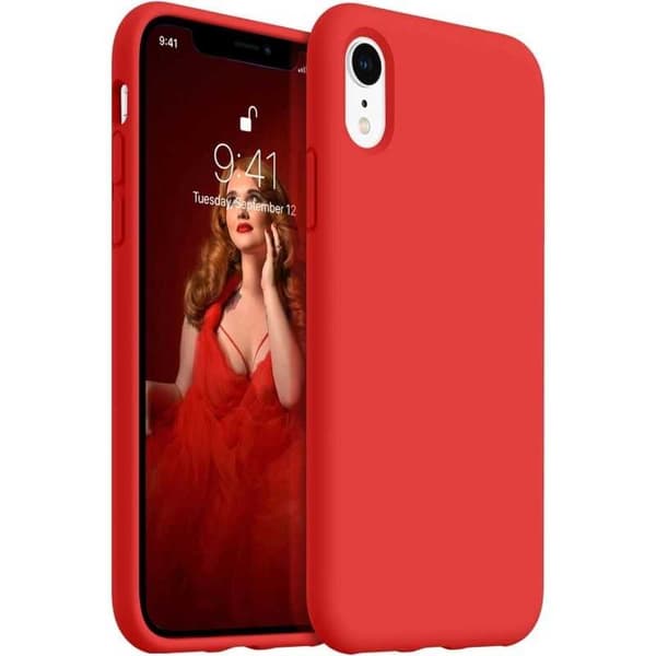Kuminen iskunkestävä kotelo iPhone XR - PUNAINEN