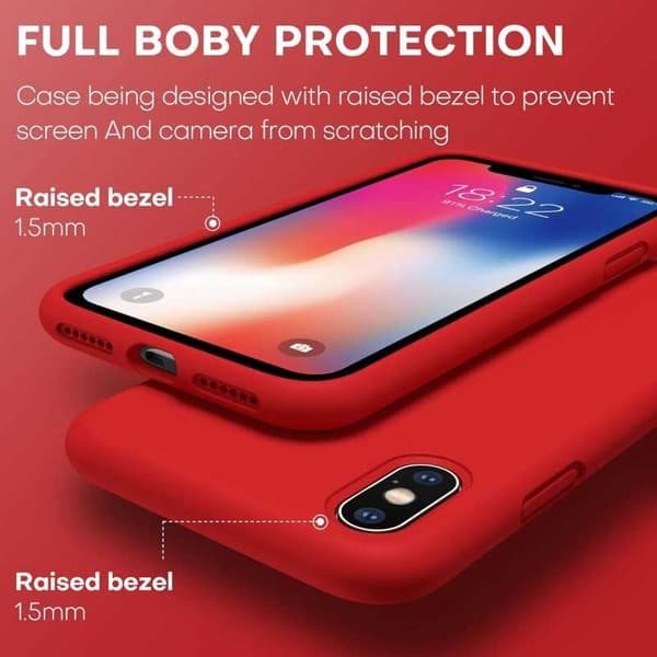Gummibelagt Stöttåligt Skal iPhone XS Max - Röd
