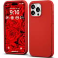 Miniatyrbillede 1 af 6: Gummibelagt stødsikker etui iPhone 15 Pro Max - RØD