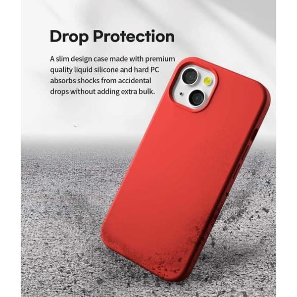 Gummibelagt stødsikker etui iPhone 13 Mini - RØD