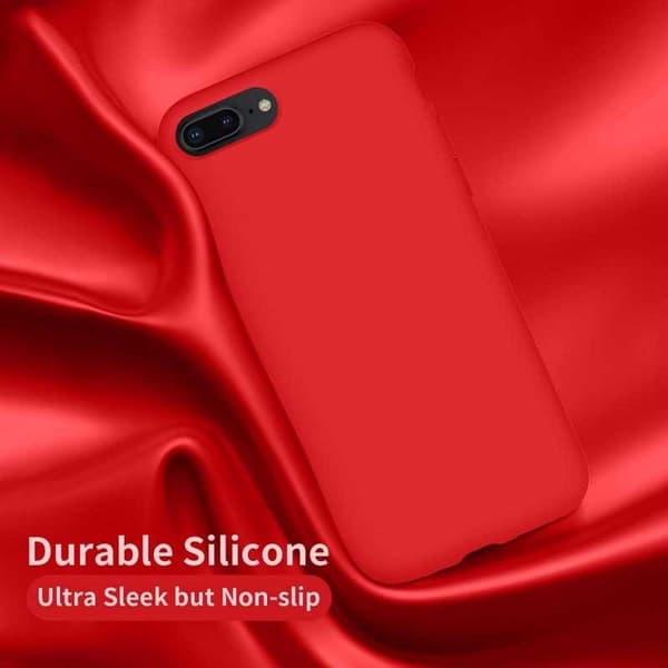 Gummibelagt stødsikker etui iPhone 7 Plus / 8 Plus - RØD