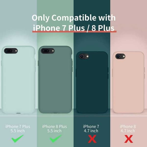 Gummibelagt stødsikker etui iPhone 7 Plus / 8 Plus - RØD