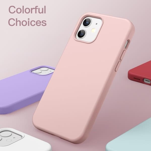 Gummibelagt stødsikker etui iPhone 12 / 12 Pro - Pink