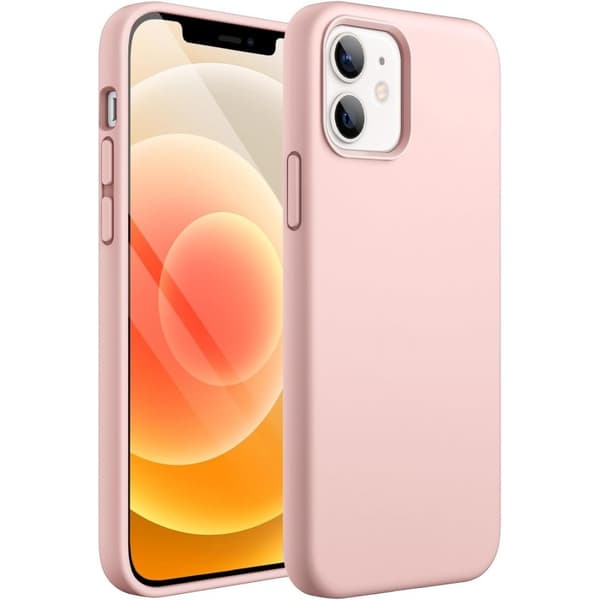 Gummibelagt stødsikker etui iPhone 12 / 12 Pro - Pink