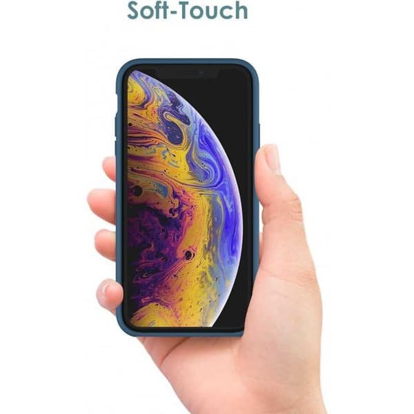 Gummibelagt stødsikker etui iPhone XS Max - Blå