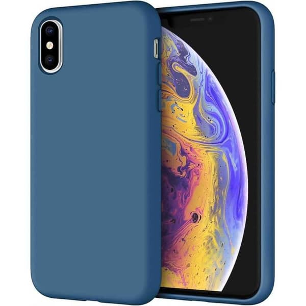 Gummibelagt stødsikker etui iPhone XS Max - Blå