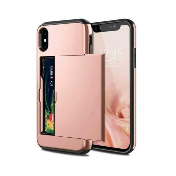 iPhone X / XS Iskunkestävä kansikorttikotelo StreetWise - Rose Gold