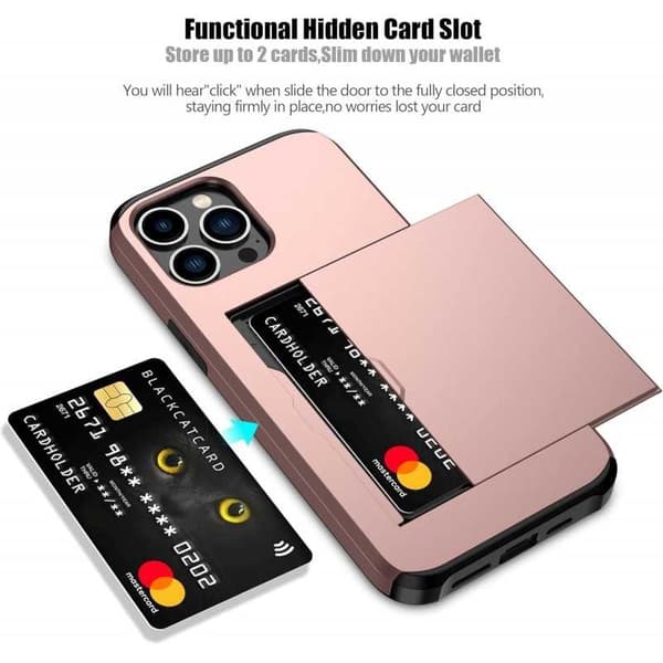 iPhone 11 Pro Max Iskunkestävä kansikorttikotelo StreetWise - Rose Gold