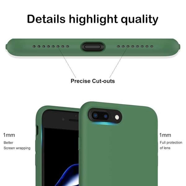 Gummibelagt stødsikker etui iPhone 7 Plus / 8 Plus- Grøn