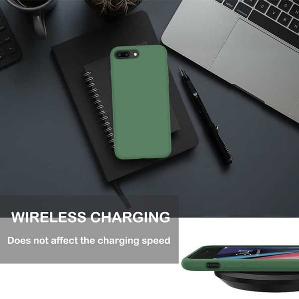 Gummibelagt stødsikker etui iPhone 7 Plus / 8 Plus- Grøn